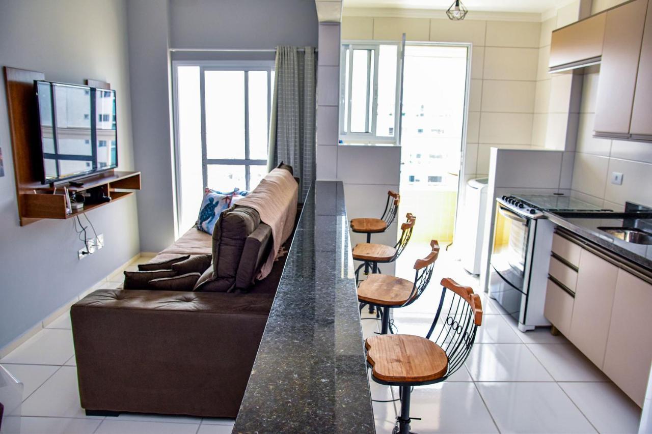 Apartmán Apto C Wi-Fi A Beira-Mar Na Praia Jardim Real Sp Praia Grande  Exteriér fotografie